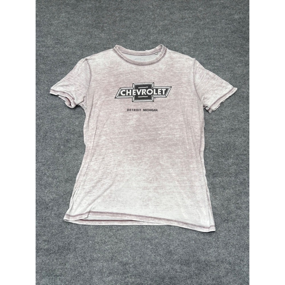Lucky Brand Chevrolet Graphic T-Shirt Mens Large Detroit Michigan Burnout Purple